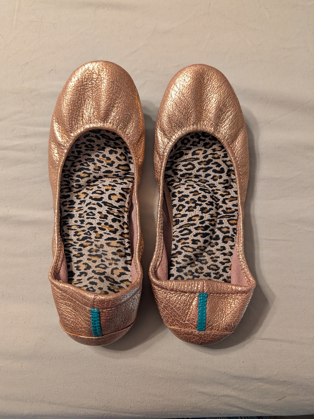 Tieks Metallic Rose Gold Ballet Flats